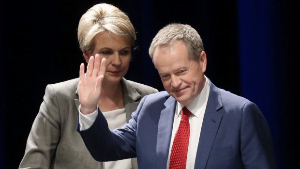 Opposition Leader Bill Shorten, pictured with his deputy Leader Tanya Plibersek, has set a goal of having women make up half of Labor MPs within 10 years.