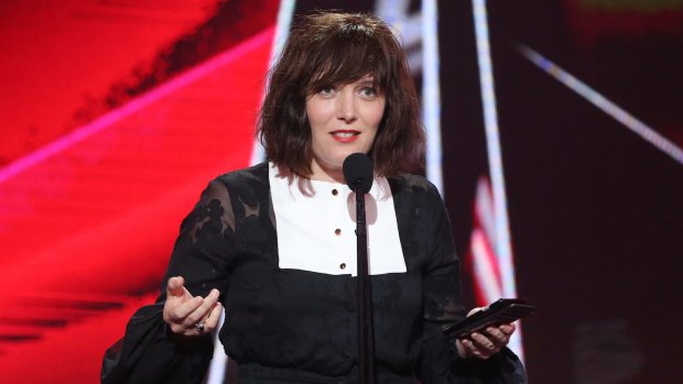  Sarah Blasko accepts an ARIA for Best Adult Alternative Album.