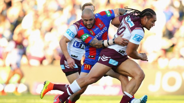 The Knights were steamrolled up the middle in the 36-16 loss to Manly at Brookvale last round. 