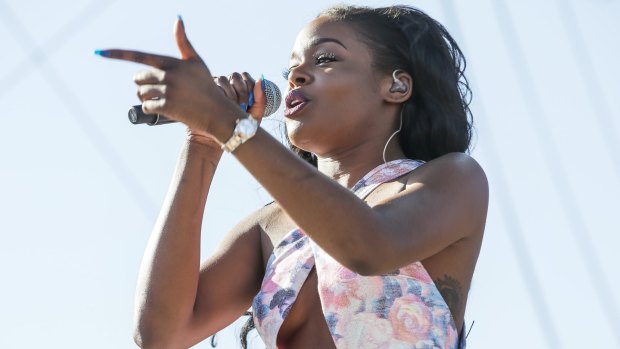 Rapper Azealia Banks performs during the Coachella Valley Music and Arts Festival in April.