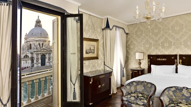 The Westin's terraced canal view rooms look out across to Venice's oldest church.