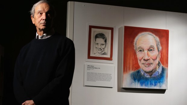 A new exhibition on child Holocaust survivors includes  Dr Paul Valent (seen with portraits of himself as a child and an adult).
