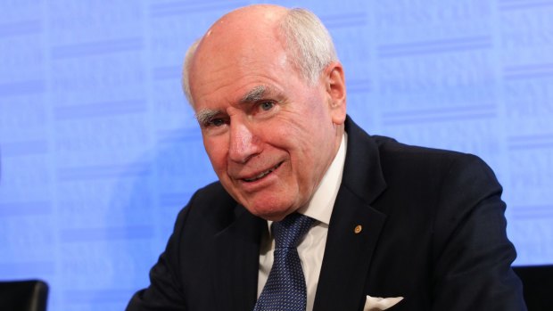 Former prime minister John Howard at the National Press Club in Canberra on Wednesday.