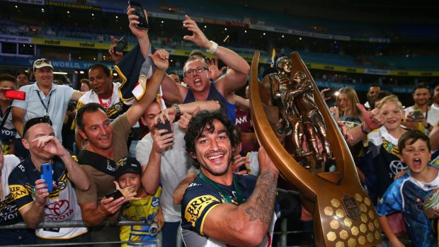 Massive numbers watched Johnathan Thurston's Cowboys carry off the NRL trophy.