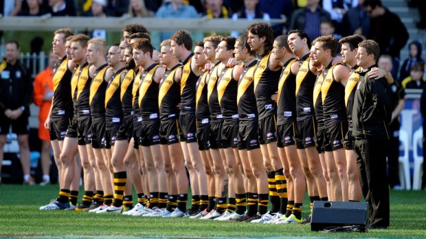 The 2013 Tigers, who lost to Carlton in Damien Hardwick's first final in charge.