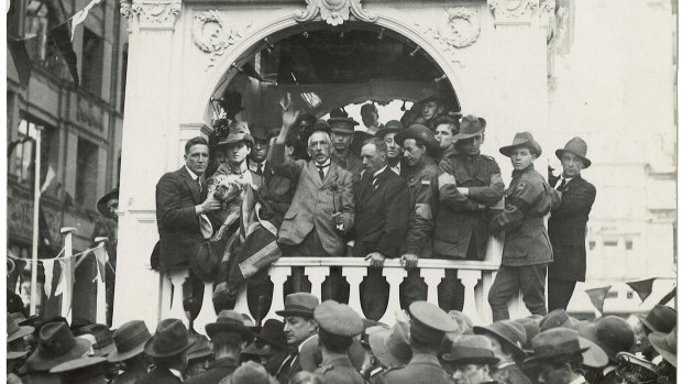 Labor Prime Minister Billy Hughes, speaking in Sydney, campaigned hard for his plan to widen conscription, despite having promised in 1915 that "in no circumstances" would he force men to fight overseas against their will. 