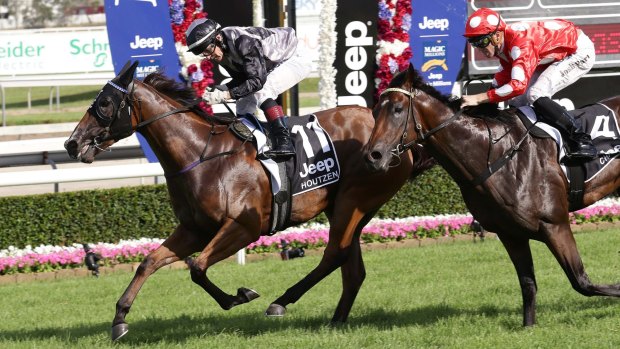 Slipper favourite: Houtzen wins the Magic Millions after drawing wide and will have to do the same in the Golden Slipper.