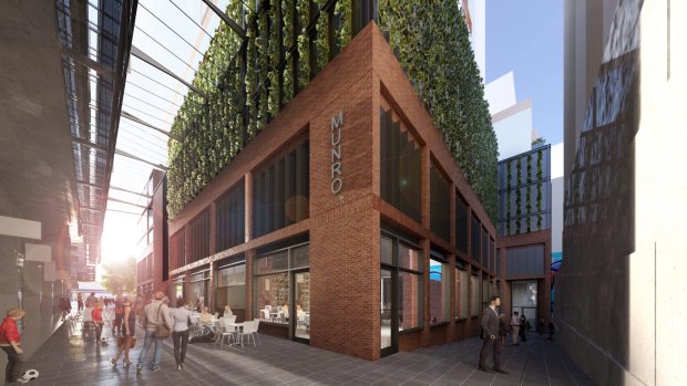 Architectural render for the  Munro project at Queen Victoria Market. 