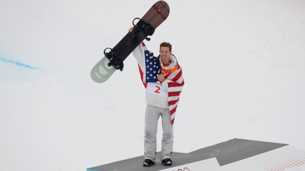 Best ever: Shaun White after claiming gold.