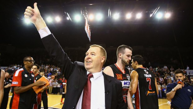 Hawks coach Rob Beveridge gives a Illawarra-Canberra NBL partnership the thumbs up.