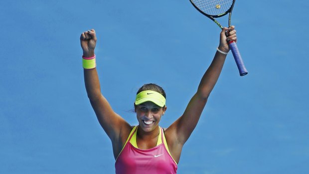 Madison Keys overcame injury to advance to the semi-finals.