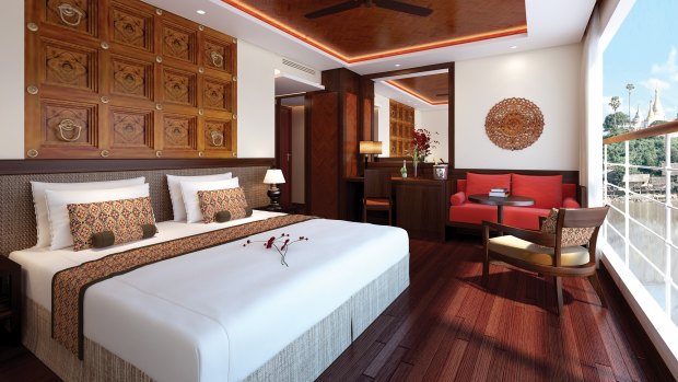 Travel in style: An artist's impression of a suite on Avalon Myanmar.