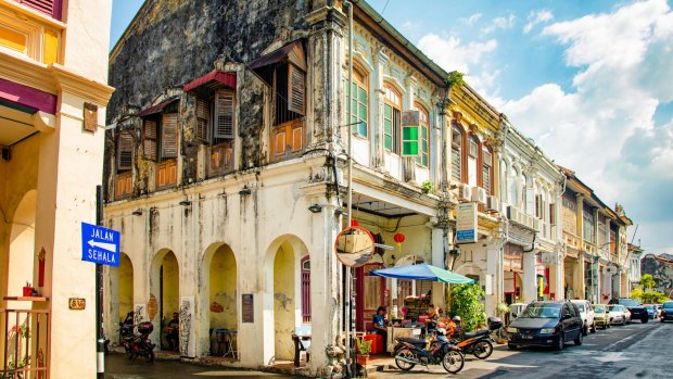 Explore art and eateries on George Town's Love Lane.