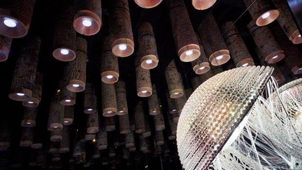 The Crystal Forest display at Swarovski Crystal Worlds, with its giant crystal jellyfish.