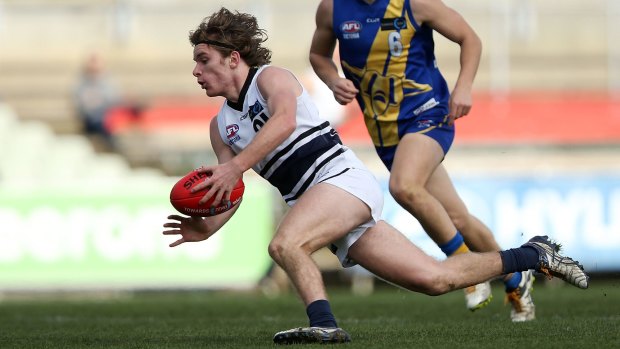Jake Bradley shows a flash of Bradley pace for the Knights in the TAC Cup last year. 