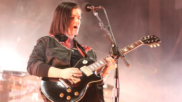 Romy Madley Croft on stage with The xx in Nashville this month. "It's a lot of fun seeing the audience let go," she says. 