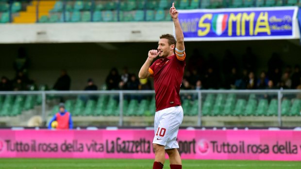 Roma drew despite taking the lead in the first half through Francesco Totti.