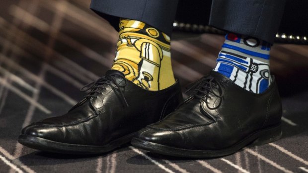 Canada's Prime Minister Justin Trudeau's <i>Stars Wars</i>-themed socks.
