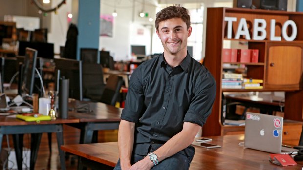 Nothing ventured: Ash Davies, 22-year-old founder and chief executive of book-publishing companyTablo.