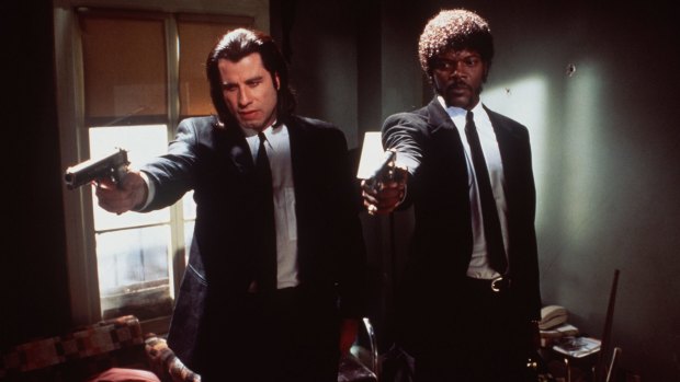 John Travolta and Samuel L. Jackson in Pulp Fiction. 