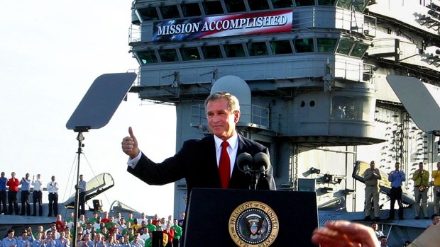 George W. Bush, May 2003: Those who praise Donald Trump's strategy on Islamic State should remember this case of premature acclaim on board the USS Abraham Lincoln.