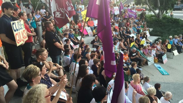 Rally for baby Asha outside Lady Cilento hospital