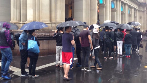 Some people camped outside H&M for up to 20 hours. 