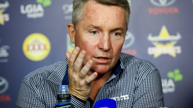 Not happy: Paul Green at a post-game media conference where he took aim at referees.