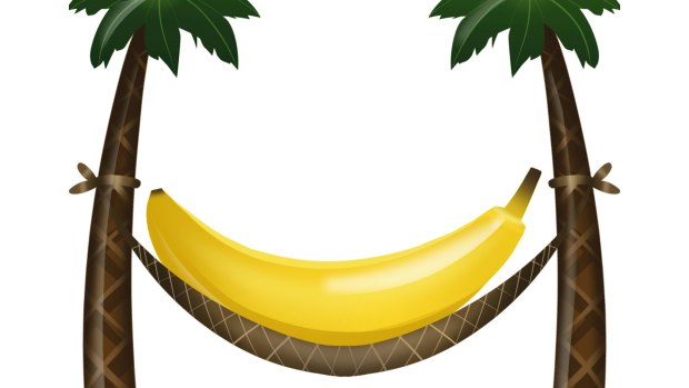 Cool bananas: an emoji from the Gaymoji by Grindr app. 