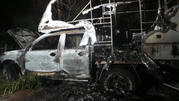 Michael and Narelle Gibson's camper van and ute was stolen and burnt out the night before they were to embark on their trip.
