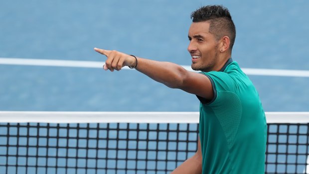 Confident: Nick Kyrgios is ready to break through with a maiden grand slam victory in Flushing Meadows.