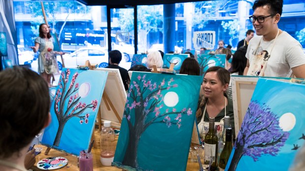 The Cork & Chroma painting classes mix art with BYO.