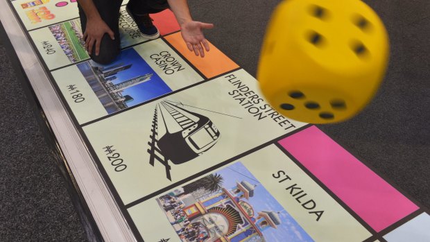 All aboard at Melbourne's Monopoly train stations.