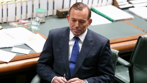Prime Minister Tony Abbott during question time.