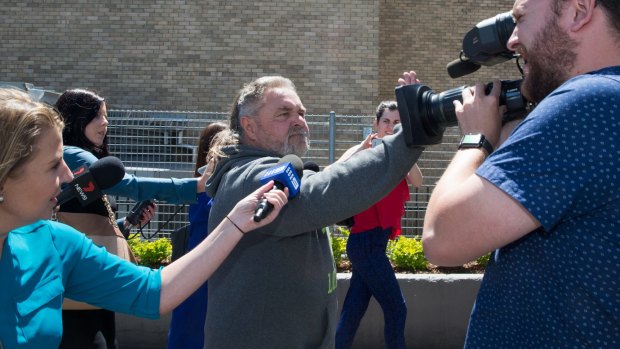 Norman Achurch, father of accused Chad Achurch, outside court on Tuesday.