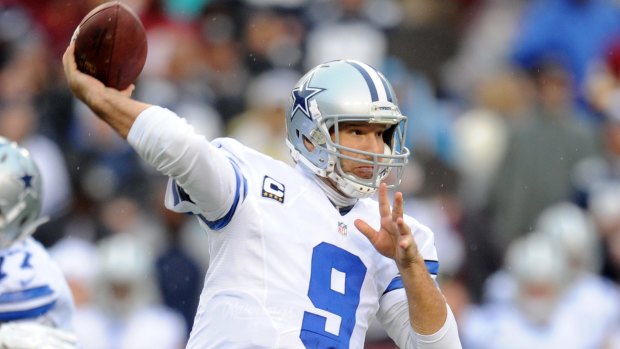 Tony Romo in action for the Cowboys.