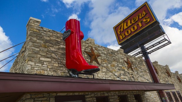 Very Texas: Allen's boots.