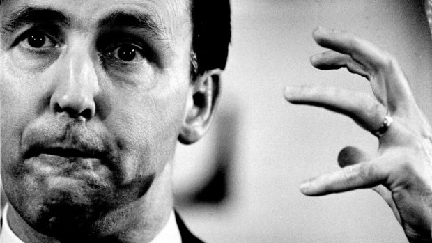 Paul Keating as Treasurer in 1989. Australian politics has lacked an overarching narrative since he lost office as prime minister seven years later.
