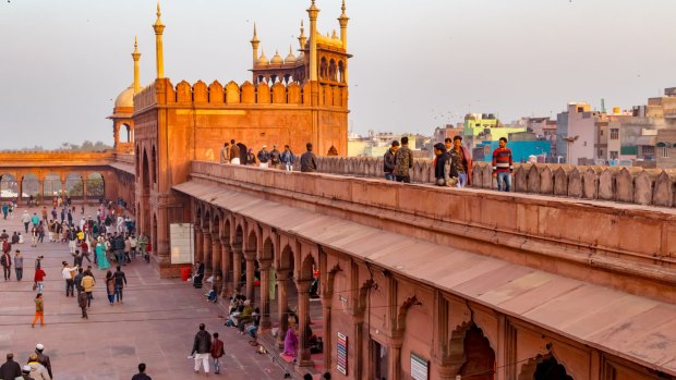 Jama Masjid was originally called Masjid-i-Jahan Numa, 'World-reflecting Mosque', built by Emperor Shah Jahan.