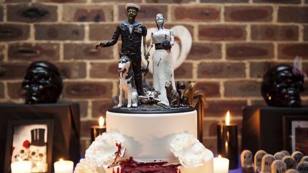 The Craigs’ zombie wedding cake.