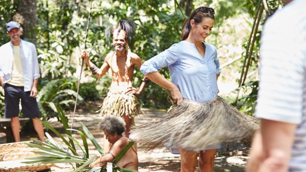 Visiting a local tribe in Alotau, Papua New Guinea.