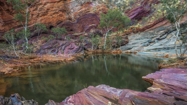 ACT photographer Craig Burns' winning shot of Hamersley Gorge in Western Australia as part of the Geoscience
Australia's 2015 Top Geoshot photo competition.