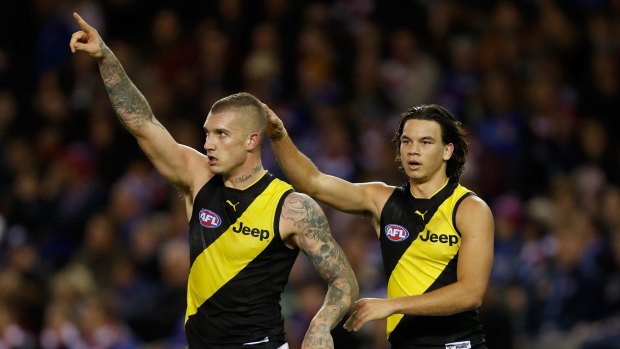 Richmond's Dustin Martin could become a restricted free agent at the end of the season.