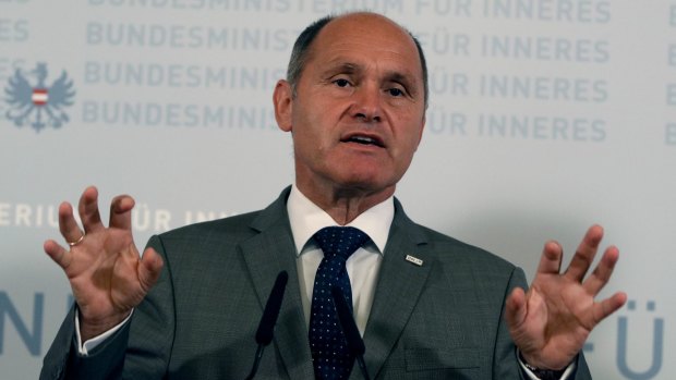 "Debatable": Austrian Interior Minister Wolfgang Sobotka.