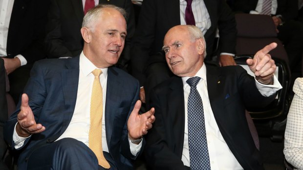 Prime Minister Malcolm Turnbull and former Prime Minister John Howard.