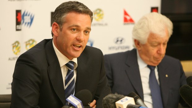 Then-FFA CEO Ben Buckley (left) and chairman Frank Lowy in 2006.