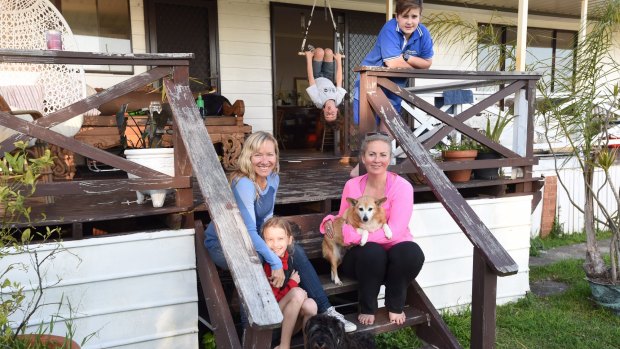 Min Carroll with Felix and Marlo (upside down) and Bobbi Bamford with her Fleur. 