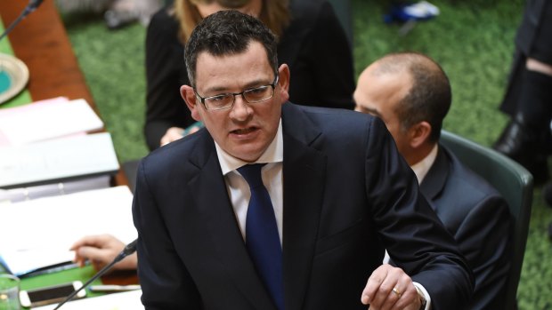 Premier Daniel Andrews in State Parliament on Tuesday.