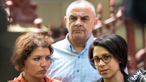Claudia Fatone (left), from the Fitzroy Legal Service, Wayne Muir, CEO of the Vic Aboriginal Legal Service, and Ruth Barson, from the Human Rights Law Centre, lament the treatment of child offenders in Victoria.
