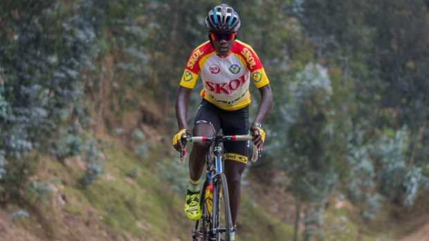Jean-Eric Habimana pestered his parents for a bike to take chickens to the markets so he could learn cycle.